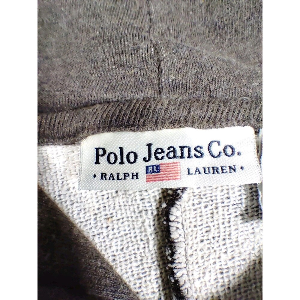 Polo Jeans Co. Ralph Lauren Brown Poncho Hoodie Adult One Size Outdoors Y2K - Picture 3 of 7